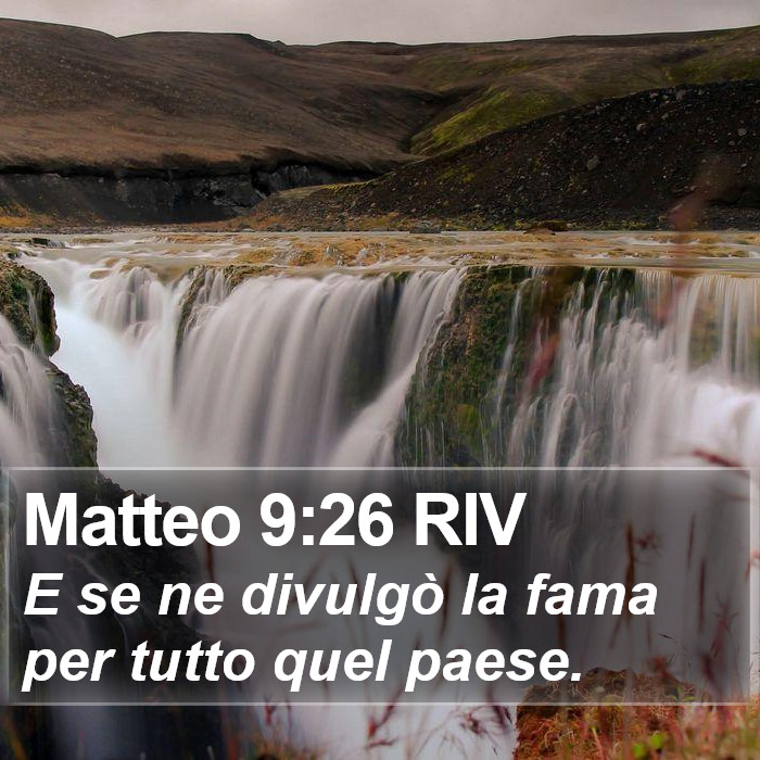 Matteo 9:26 RIV Bible Study