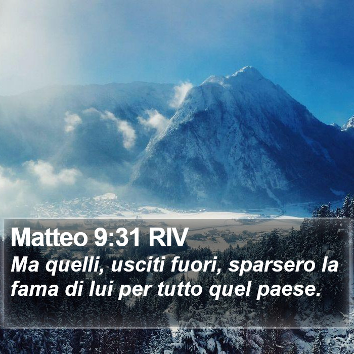 Matteo 9:31 RIV Bible Study