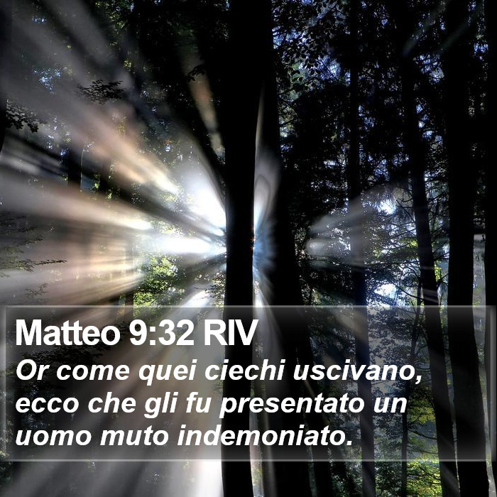 Matteo 9:32 RIV Bible Study