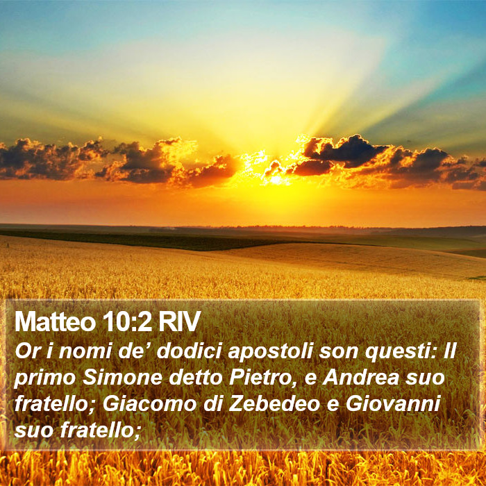 Matteo 10:2 RIV Bible Study