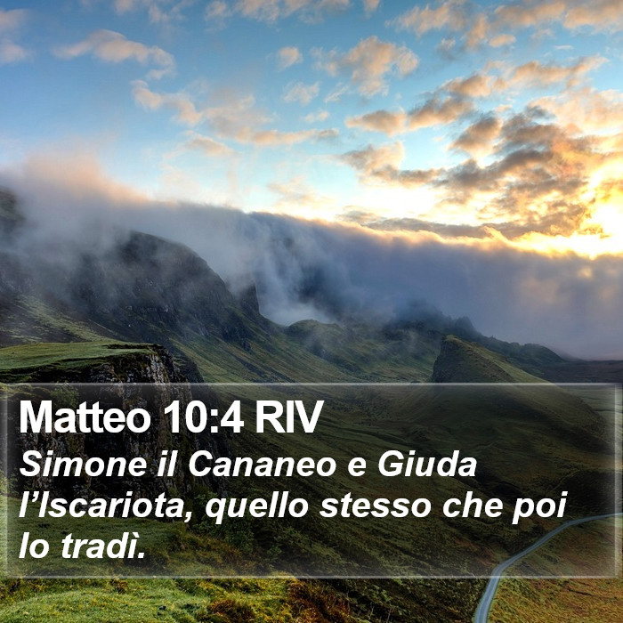 Matteo 10:4 RIV Bible Study