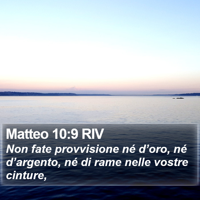 Matteo 10:9 RIV Bible Study