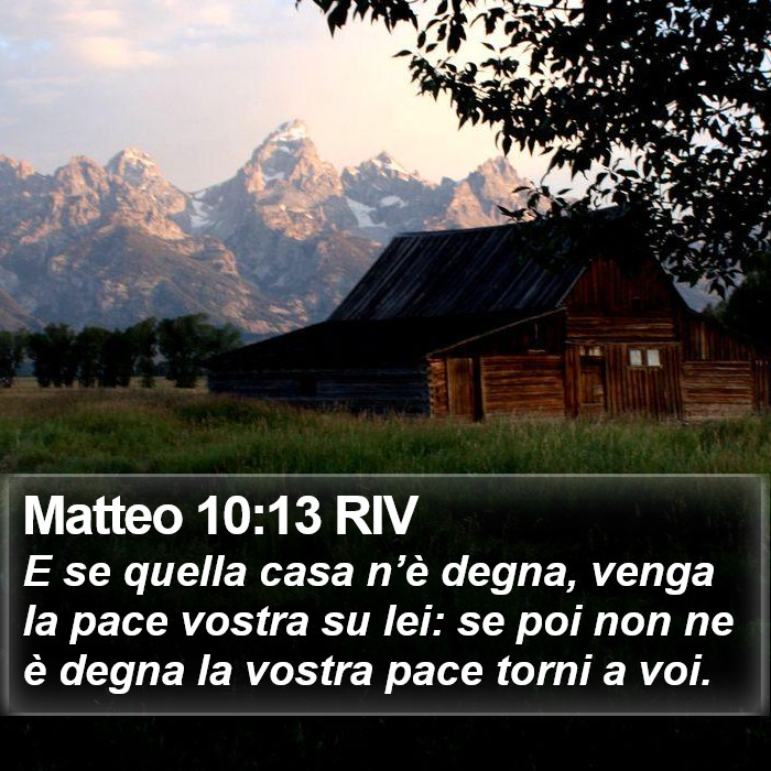 Matteo 10:13 RIV Bible Study