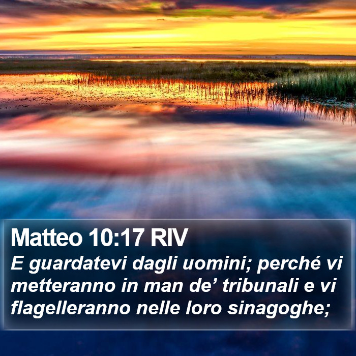 Matteo 10:17 RIV Bible Study