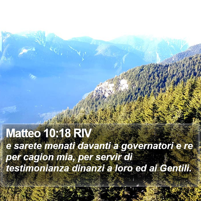 Matteo 10:18 RIV Bible Study