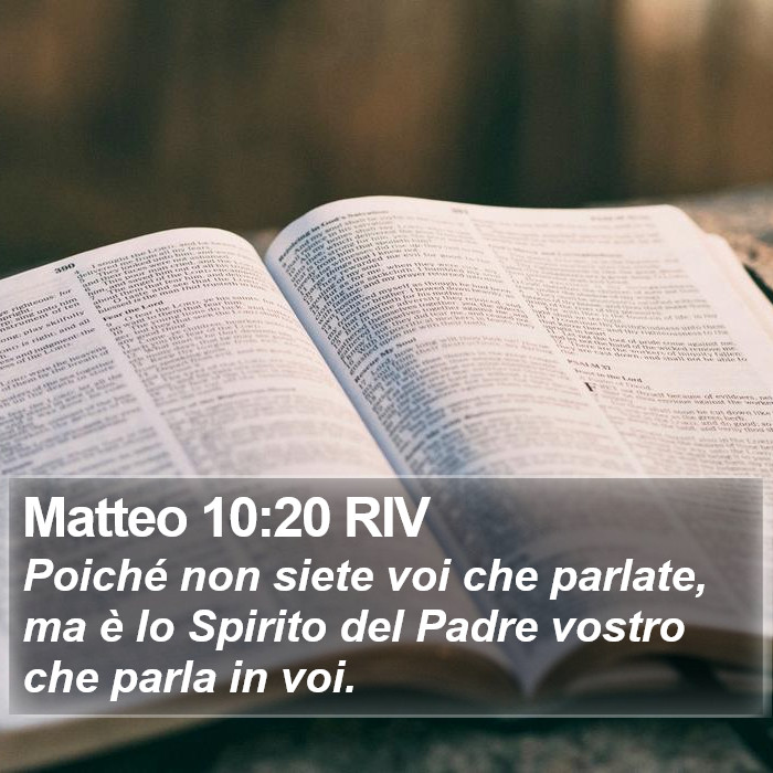 Matteo 10:20 RIV Bible Study