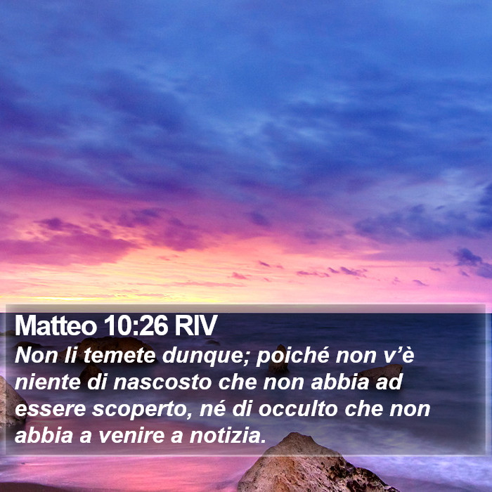 Matteo 10:26 RIV Bible Study