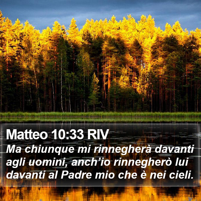 Matteo 10:33 RIV Bible Study