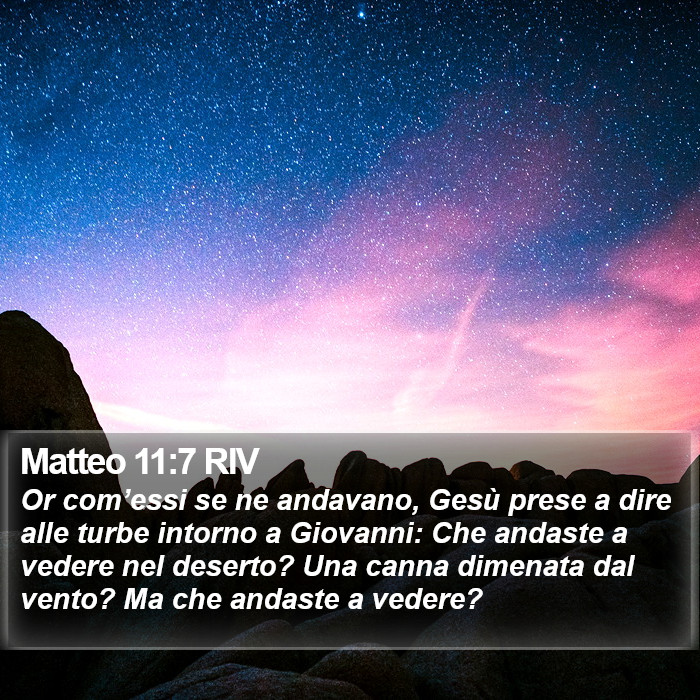 Matteo 11:7 RIV Bible Study