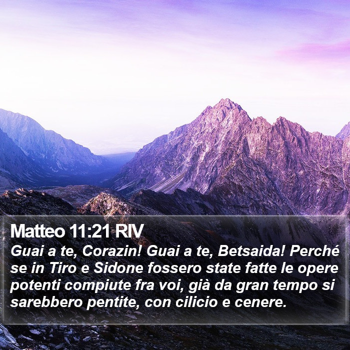 Matteo 11:21 RIV Bible Study