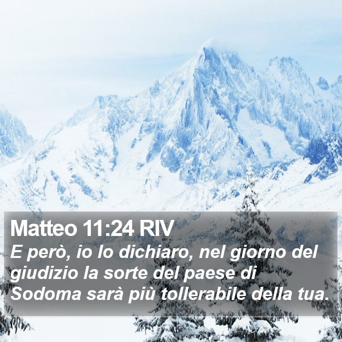 Matteo 11:24 RIV Bible Study