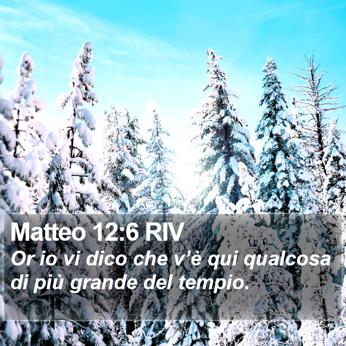 Matteo 12:6 RIV Bible Study