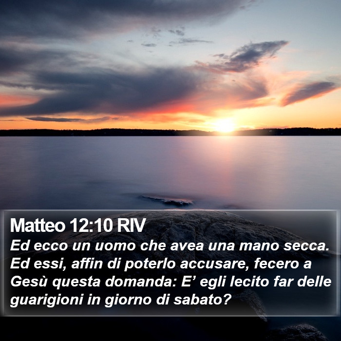 Matteo 12:10 RIV Bible Study