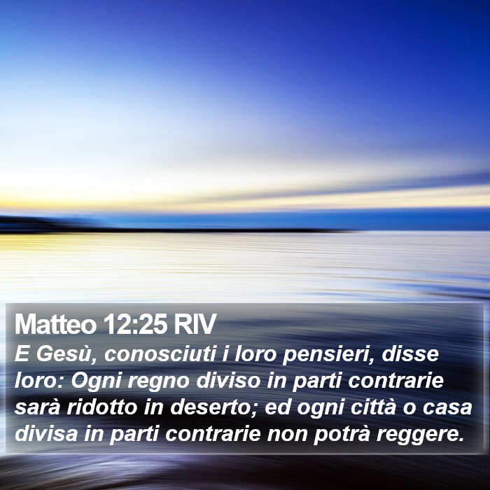 Matteo 12:25 RIV Bible Study