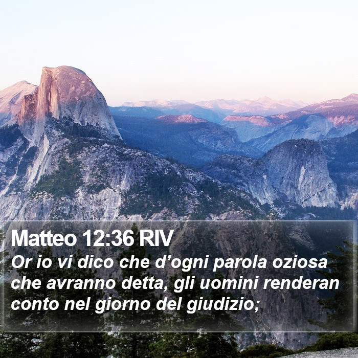 Matteo 12:36 RIV Bible Study