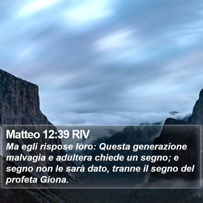 Matteo 12:39 RIV Bible Study