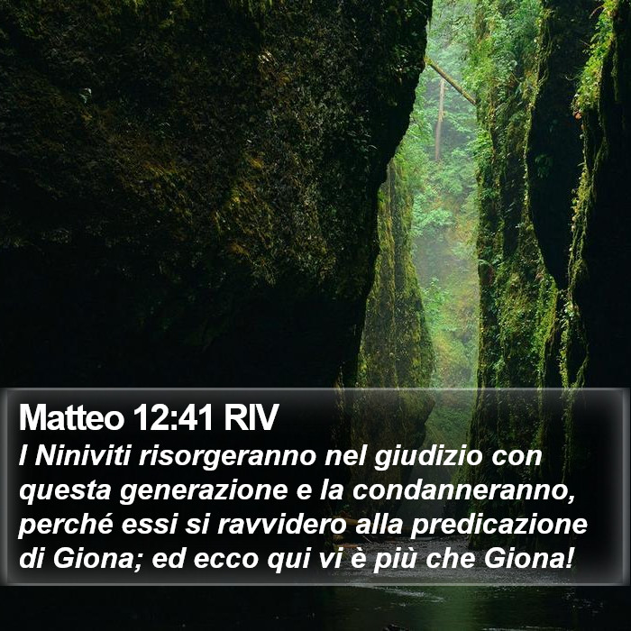 Matteo 12:41 RIV Bible Study