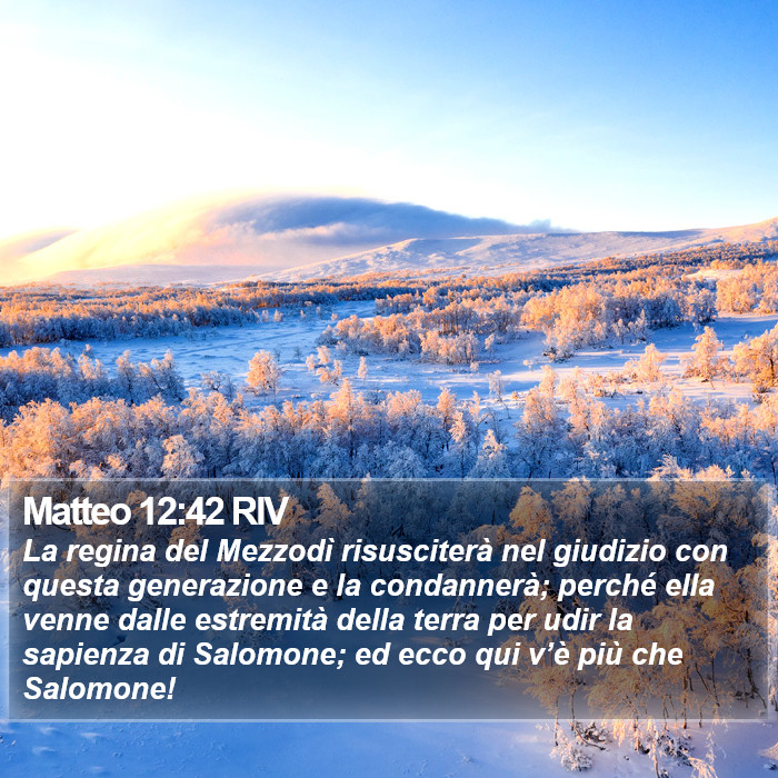 Matteo 12:42 RIV Bible Study