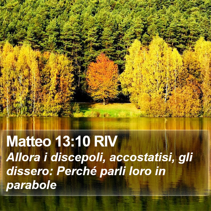 Matteo 13:10 RIV Bible Study