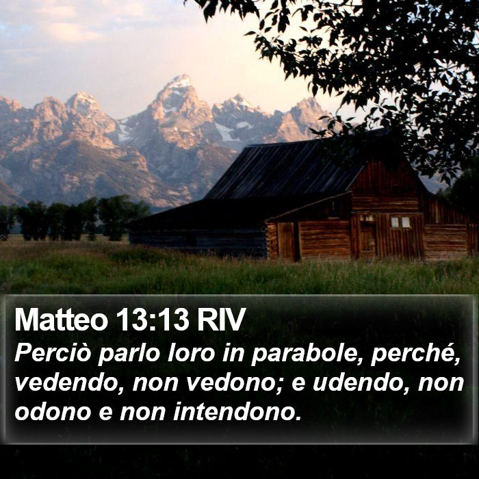 Matteo 13:13 RIV Bible Study