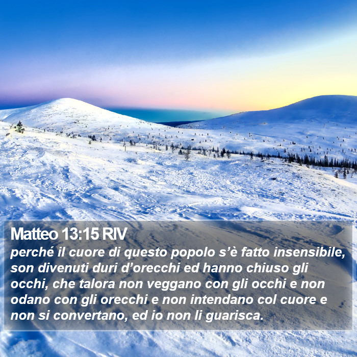 Matteo 13:15 RIV Bible Study