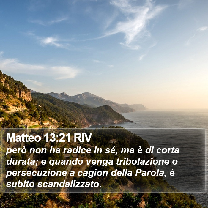 Matteo 13:21 RIV Bible Study