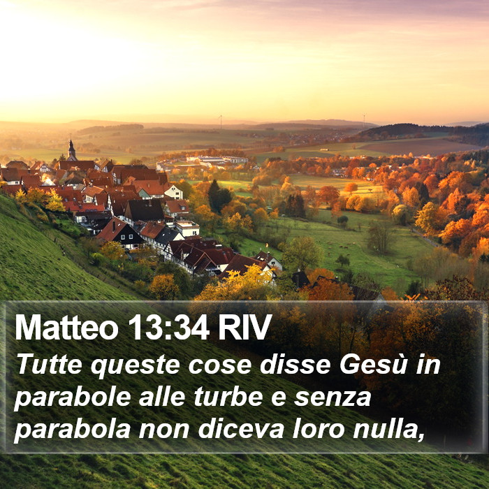 Matteo 13:34 RIV Bible Study