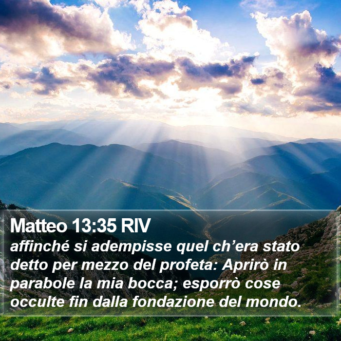 Matteo 13:35 RIV Bible Study