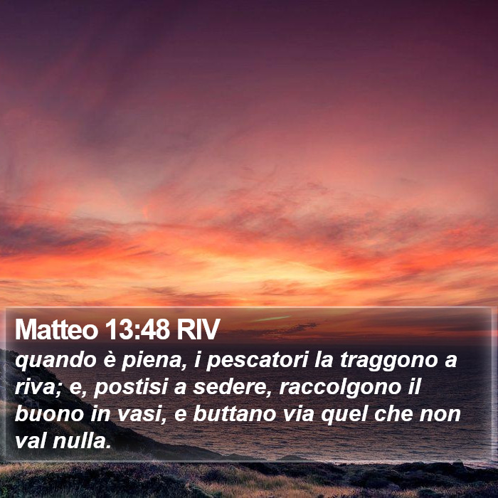 Matteo 13:48 RIV Bible Study