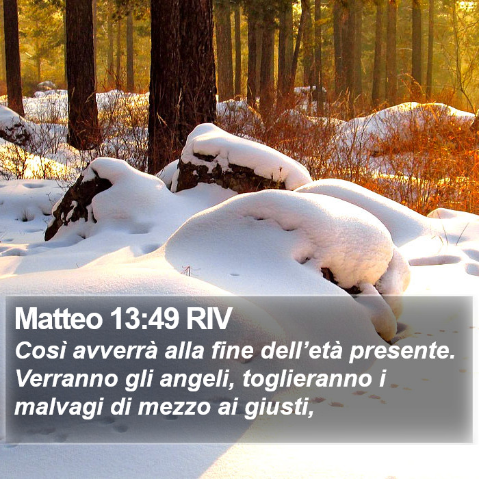 Matteo 13:49 RIV Bible Study