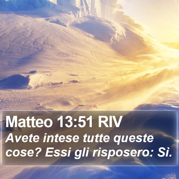 Matteo 13:51 RIV Bible Study