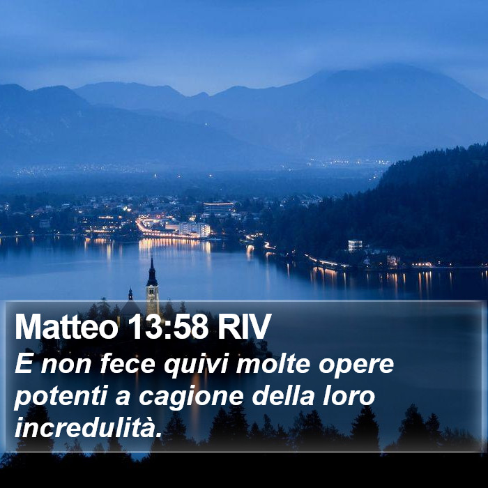 Matteo 13:58 RIV Bible Study