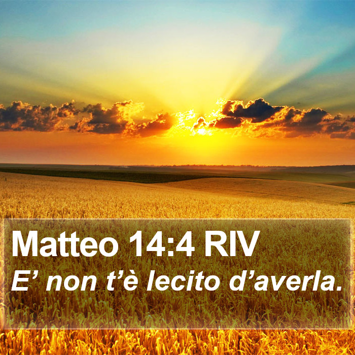 Matteo 14:4 RIV Bible Study