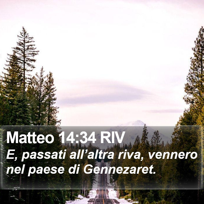 Matteo 14:34 RIV Bible Study