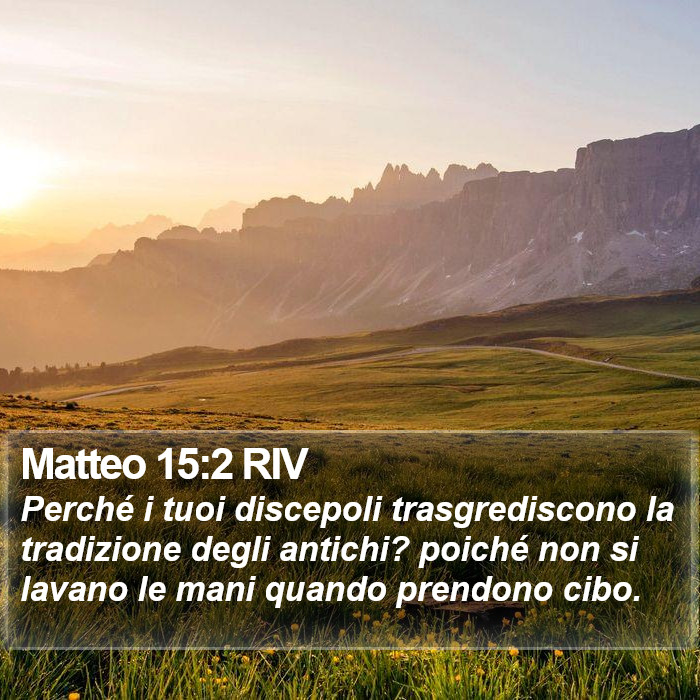 Matteo 15:2 RIV Bible Study
