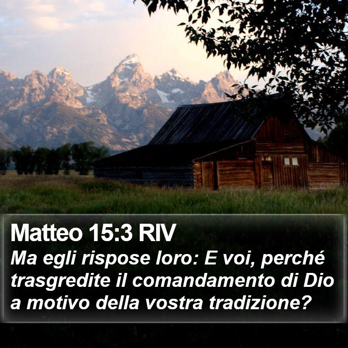 Matteo 15:3 RIV Bible Study