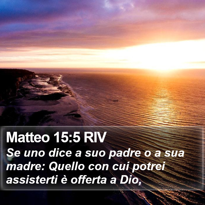 Matteo 15:5 RIV Bible Study