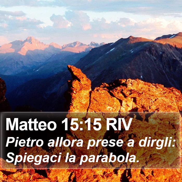 Matteo 15:15 RIV Bible Study