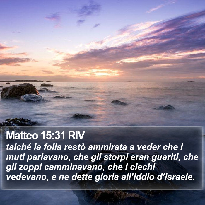Matteo 15:31 RIV Bible Study