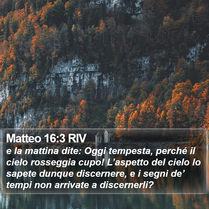 Matteo 16:3 RIV Bible Study