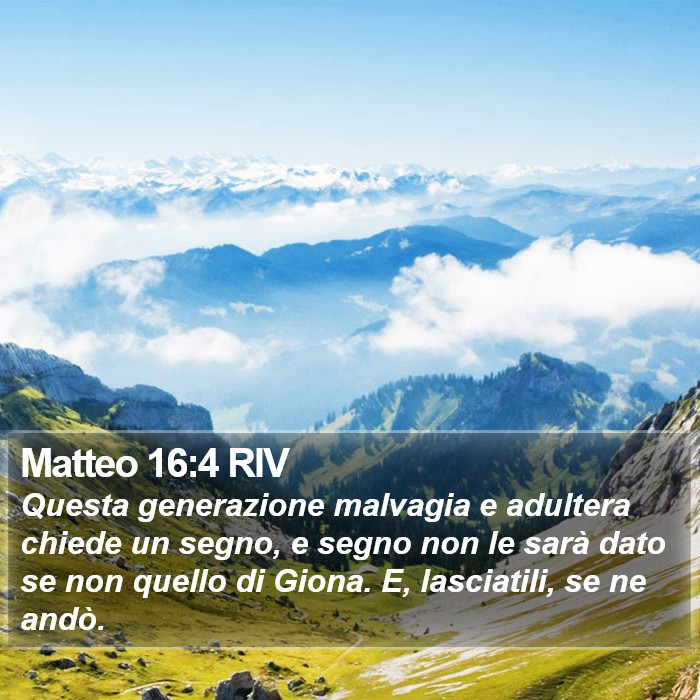 Matteo 16:4 RIV Bible Study