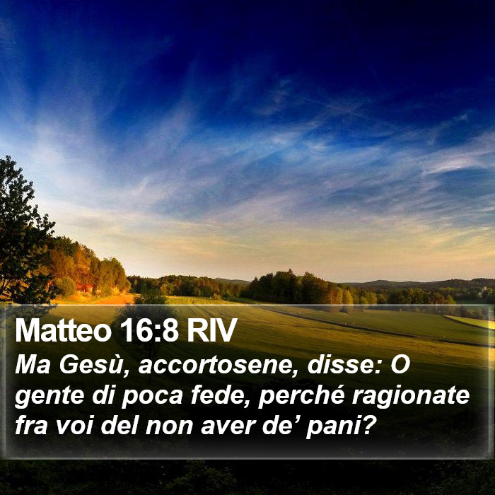 Matteo 16:8 RIV Bible Study