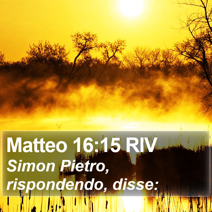 Matteo 16:15 RIV Bible Study