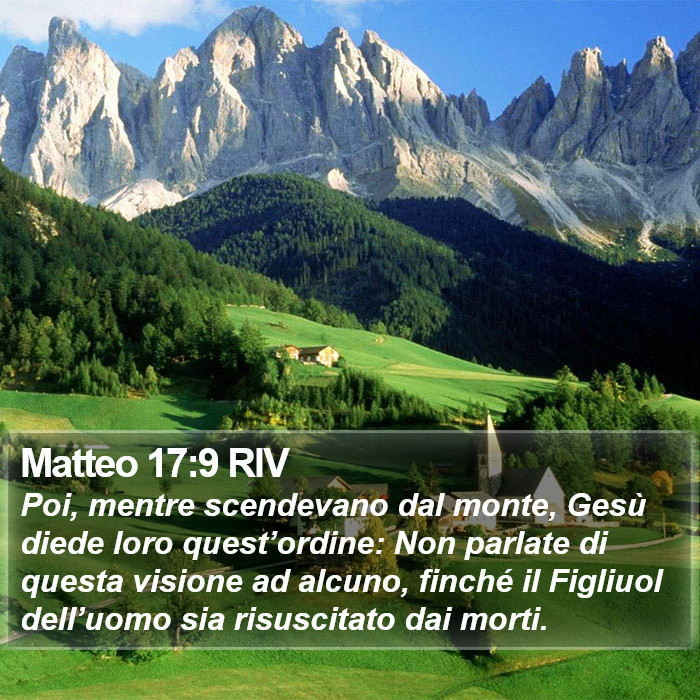 Matteo 17:9 RIV Bible Study