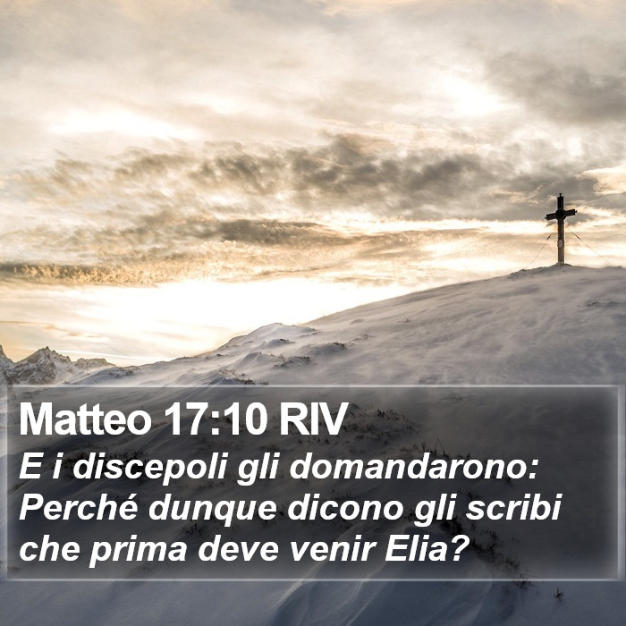 Matteo 17:10 RIV Bible Study