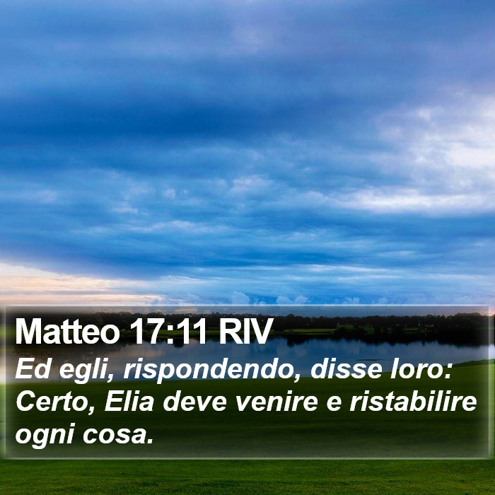 Matteo 17:11 RIV Bible Study