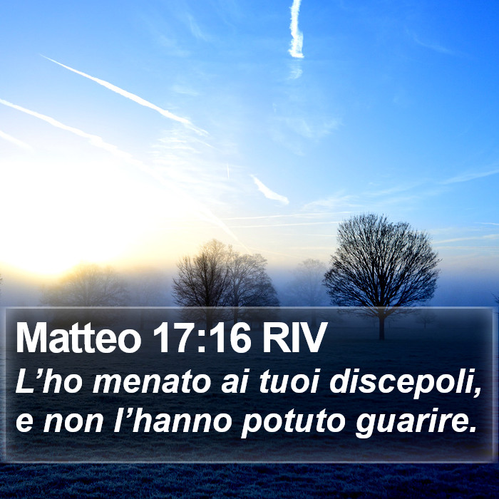 Matteo 17:16 RIV Bible Study