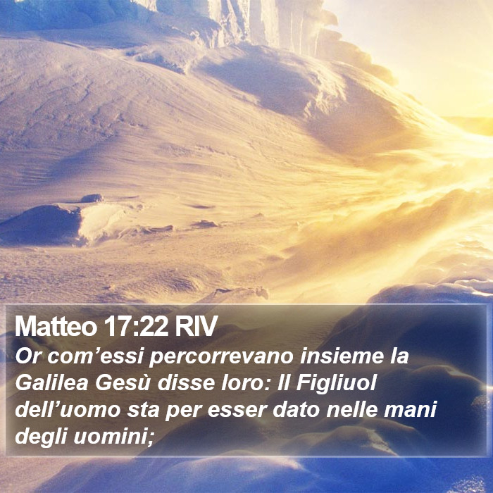 Matteo 17:22 RIV Bible Study