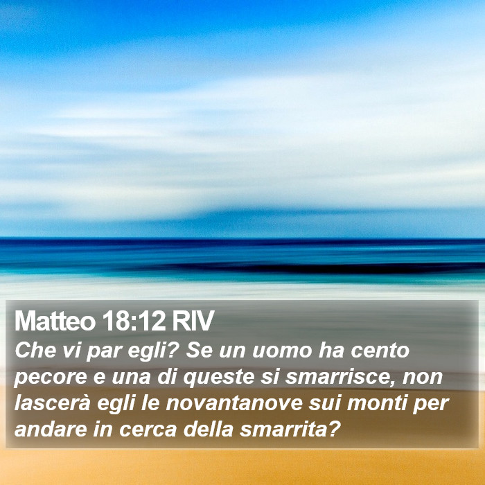 Matteo 18:12 RIV Bible Study
