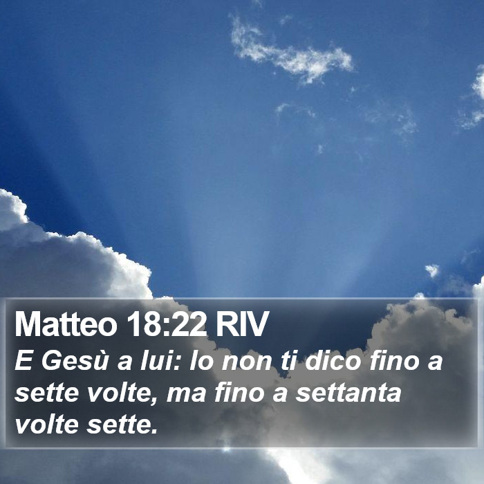 Matteo 18:22 RIV Bible Study